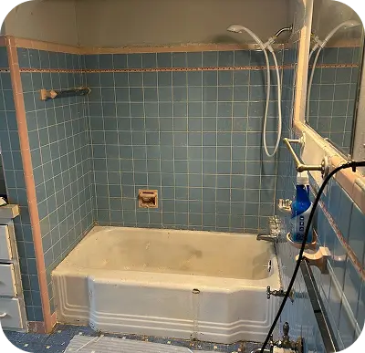 Bathroom wall tile design with clean look