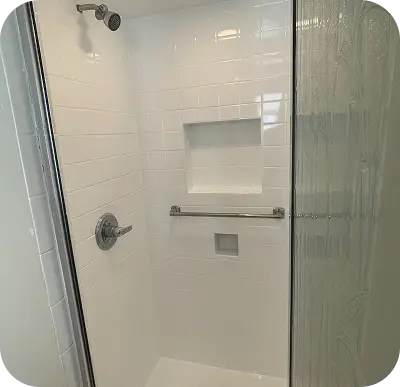 Clean and modern shower tiles
